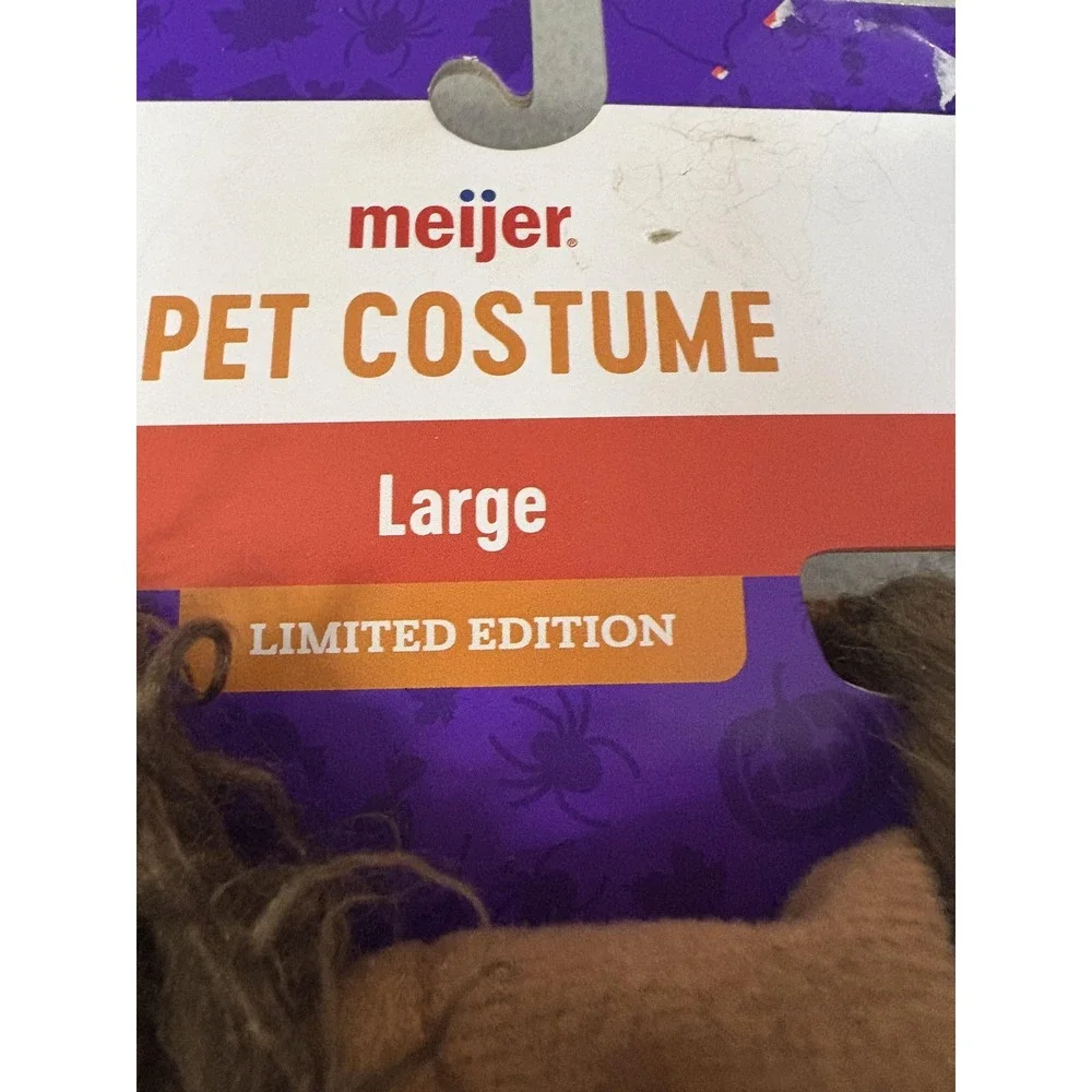 Meijer Pet Costume Large Spider Dog LED Eyes Light Up‎ Limited Edition Halloween